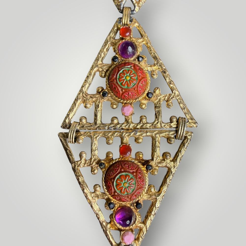 Vintage JULIANA D&E MOROCCAN MATRIX NECKLACE 20 inch - Picture 4 of 16